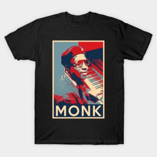 Thelonious Monk Hope Poster - Sizes of Jazz History T-Shirt